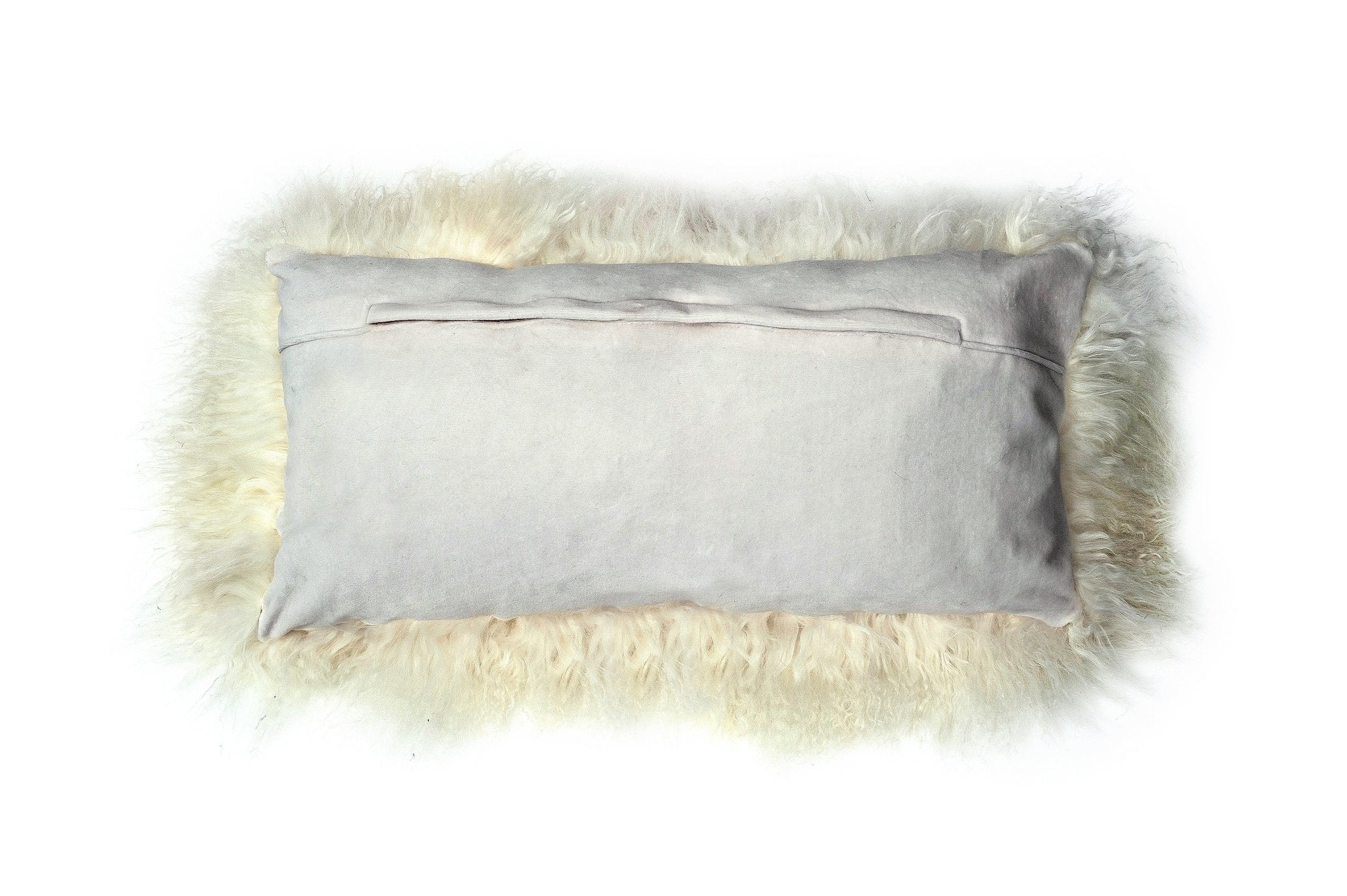 Fibre by Auskin Kissen Tibetlammfell Langhaar IVORY cremeweiß 28x56cm - Sir Henrys