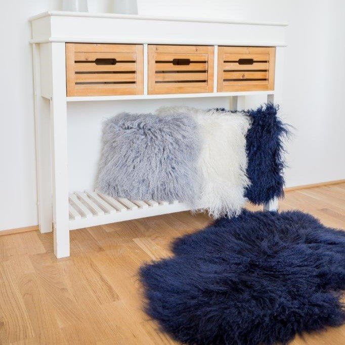 Fibre by Auskin Tibetlammfell CORNSILK blau | 80cm - Sir Henrys