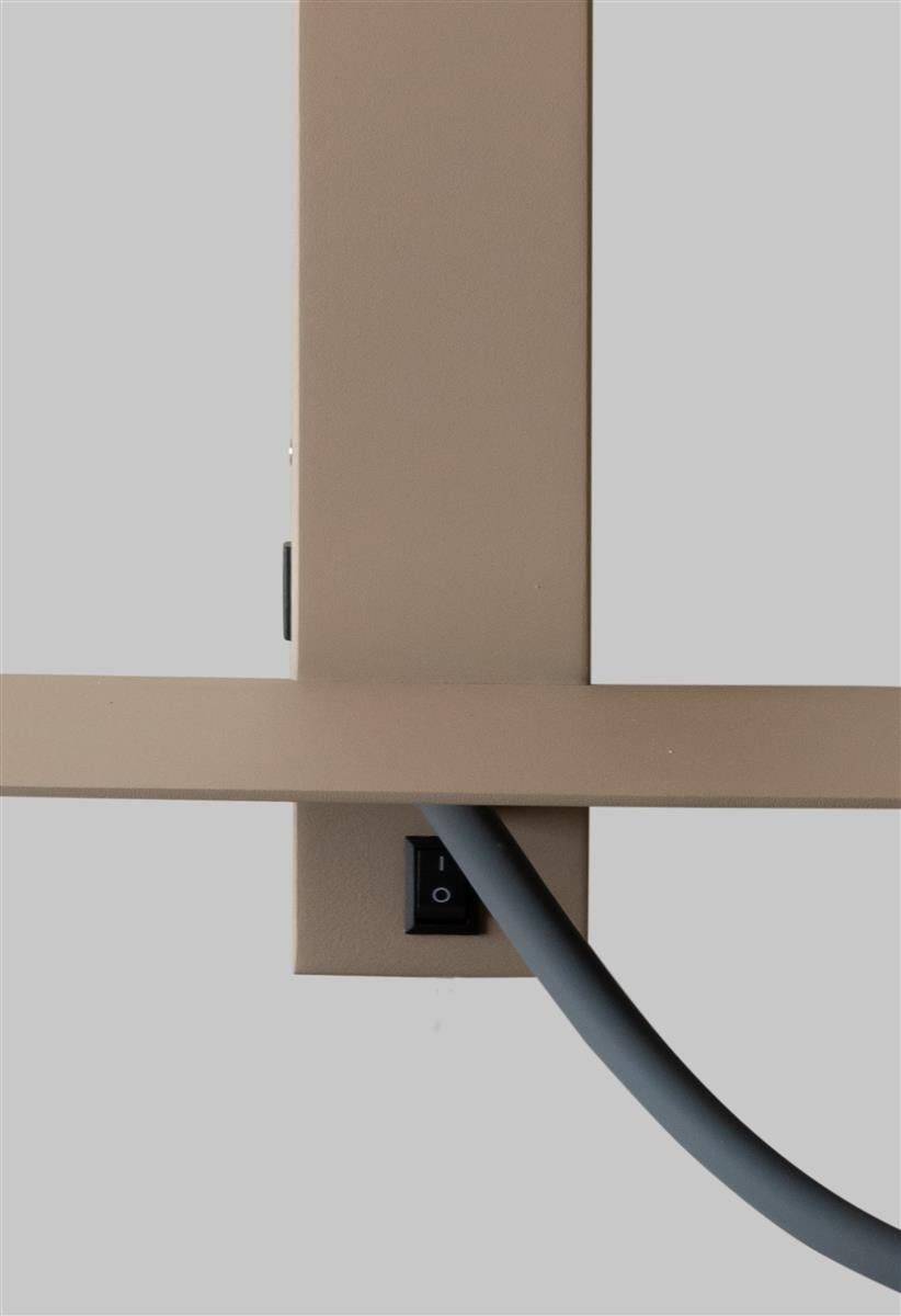 It's about RoMi Wandleuchte FLORENCE sandfarben/schwarz | 24x24x52cm