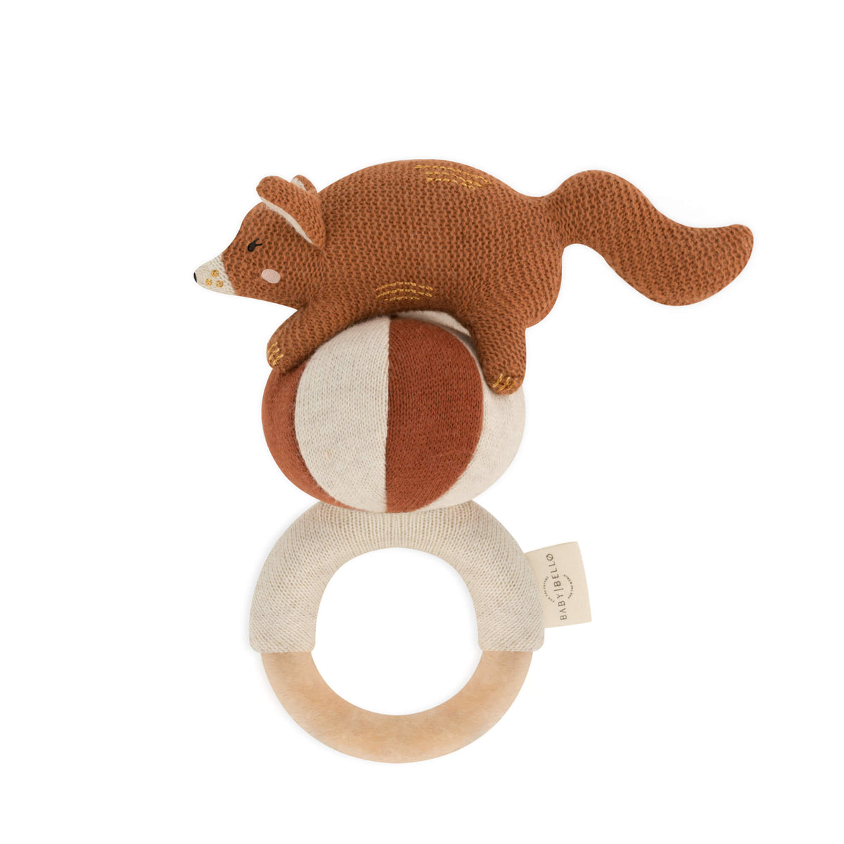 Baby Bello Rassel FREY THE RED FOX - CINNAMON CIRCUS BALL braun