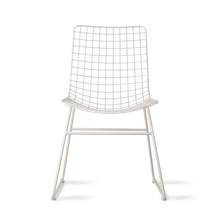 HKliving Stuhl WIRE CHAIR WHITE weiß | 47x54x86cm