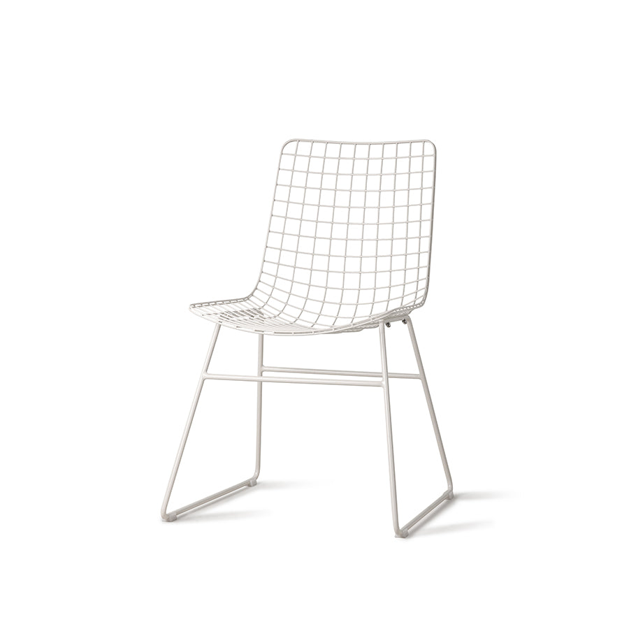 HKliving Stuhl WIRE CHAIR WHITE weiß | 47x54x86cm