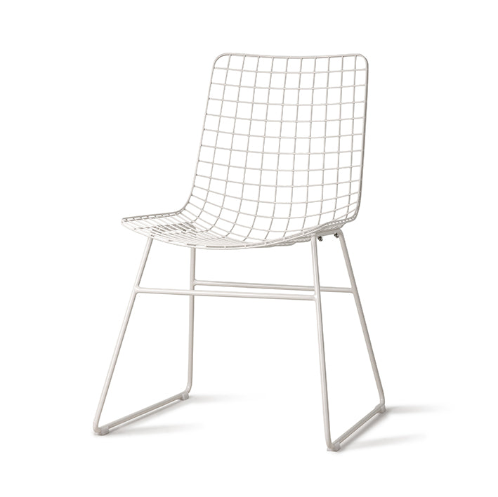 HKliving Stuhl WIRE CHAIR WHITE weiß | 47x54x86cm