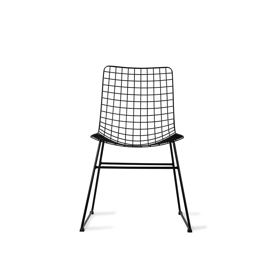 HKliving Stuhl WIRE CHAIR BLACK schwarz | 47x54x86cm