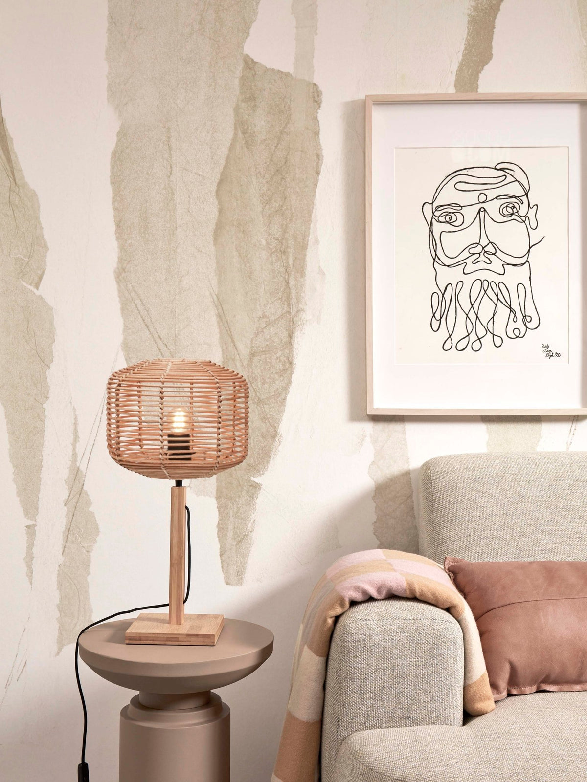 Good&Mojo Tischlampe TANAMI braun | 25x25x40cm - Sir Henrys