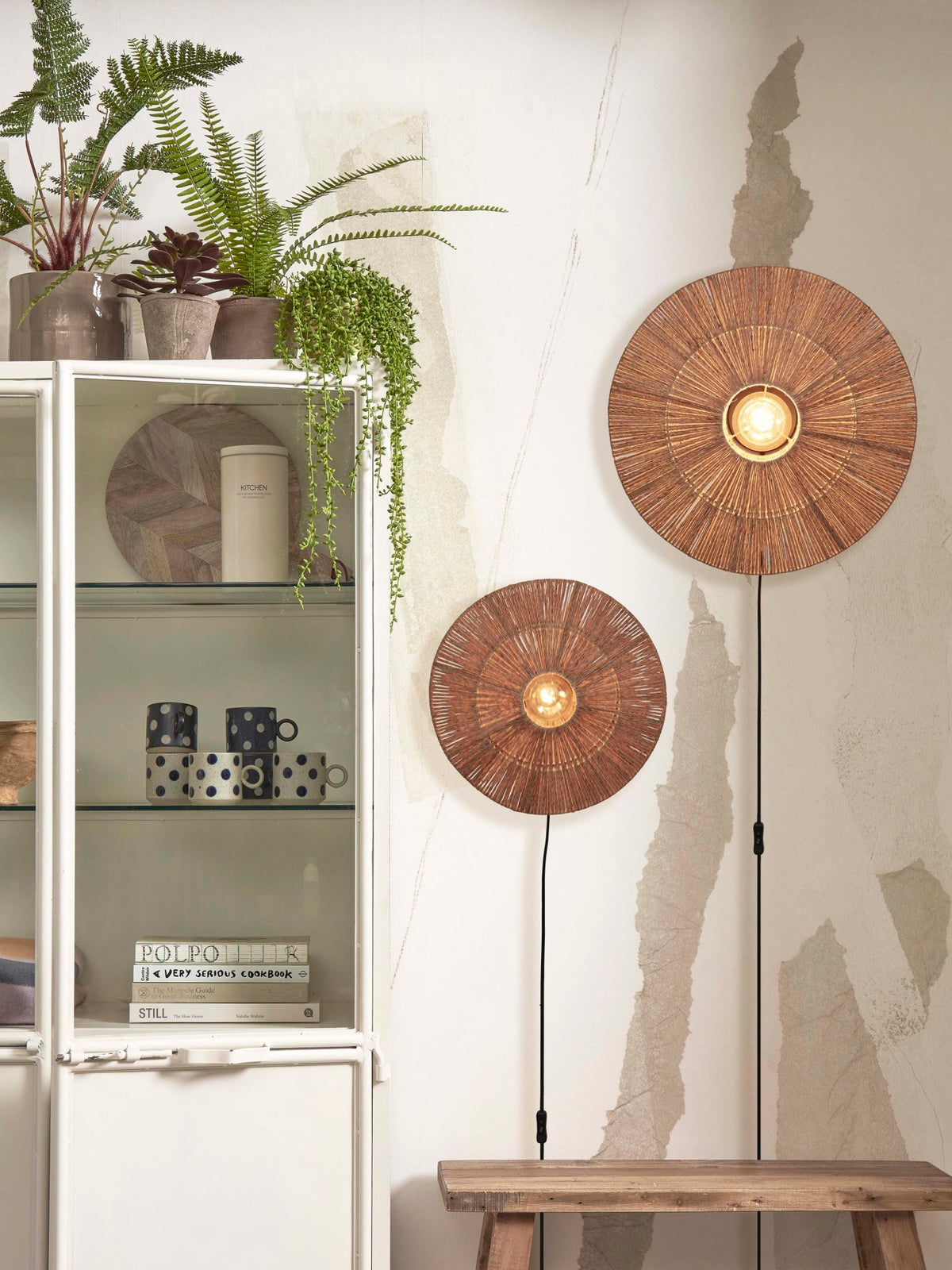 Good&Mojo Wandleuchte IGUAZU braun | 55x14x55cm - Sir Henrys