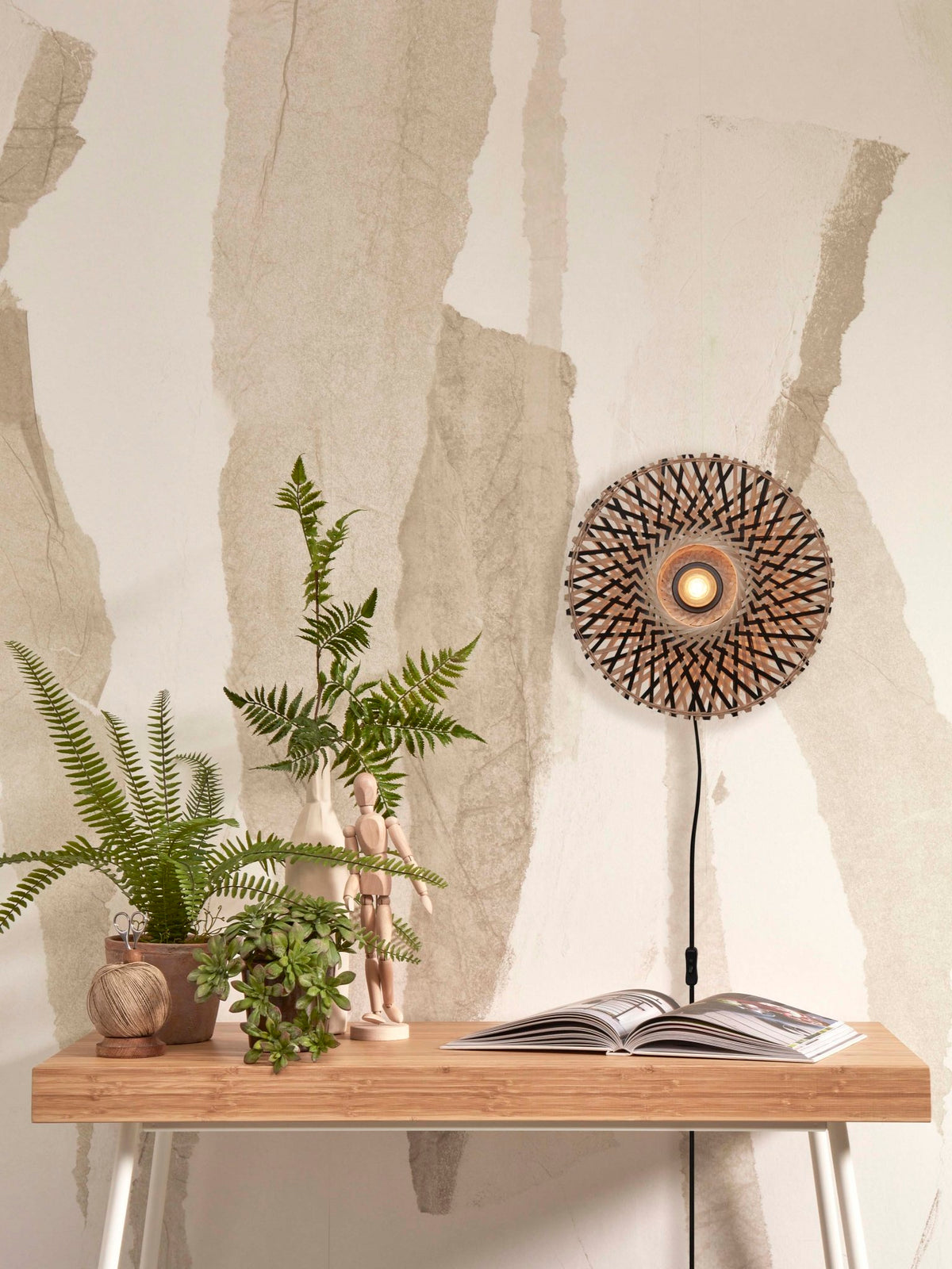 Good&Mojo Wandleuchte KALIMANTAN braun | 30x8x30cm - Sir Henrys