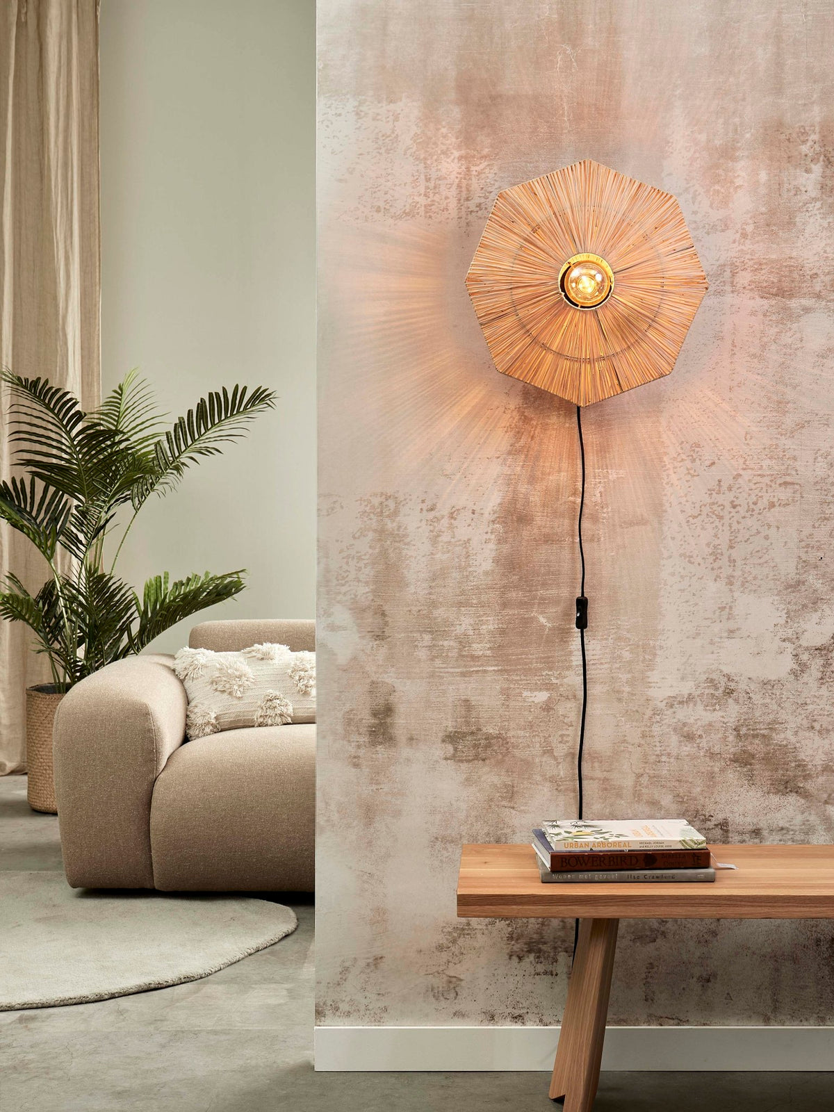 Good&Mojo Wandleuchte PANAMA gelb | 45x7x45cm - Sir Henrys