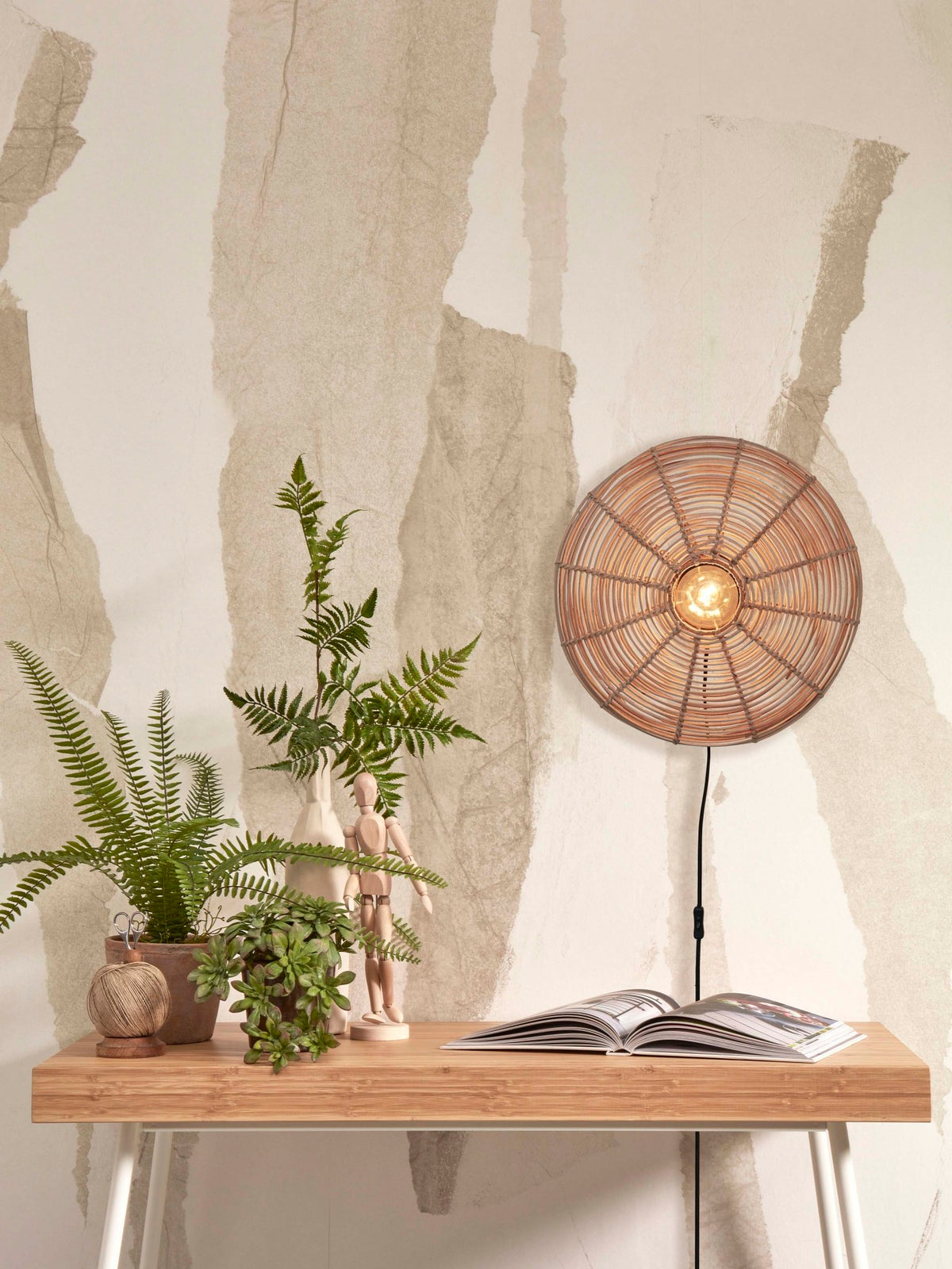 Good&Mojo Wandleuchte TANAMI braun | 40x10x40cm - Sir Henrys
