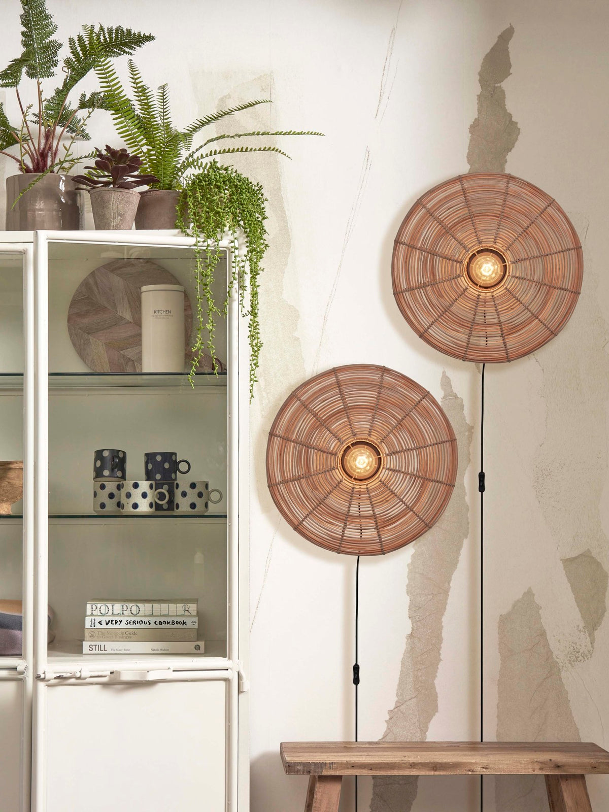 Good&Mojo Wandleuchte TANAMI braun | 55x14x55cm - Sir Henrys