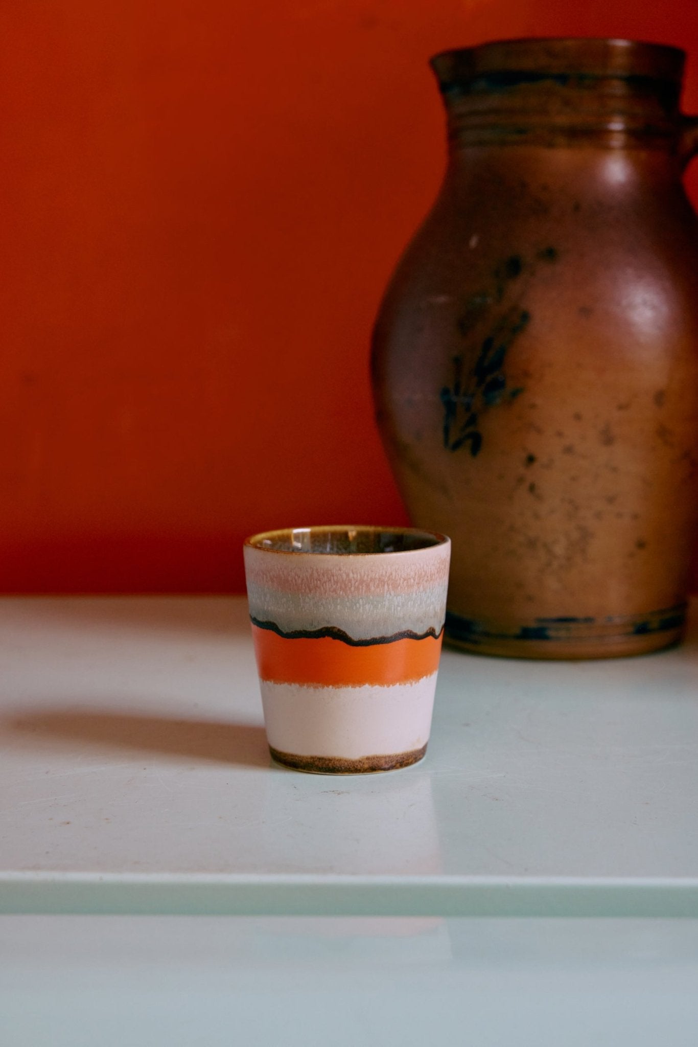 HKliving Becher Coffee Mugs SURREAL 70s Ceramics bunt 4er Set | Ø7,5x8cm - Sir Henrys