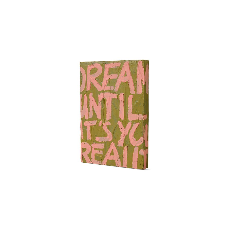 HKliving Bild MANIFEST Pocket exhibit oliv rosa | 21x30x3cm - Sir Henrys