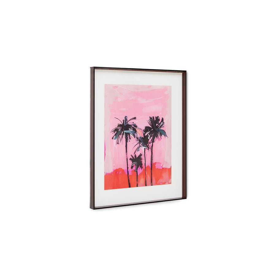 HKliving Bild PALMS pink braun | 40x3x50cm - Sir Henrys