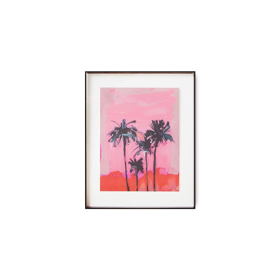 HKliving Bild PALMS pink braun | 40x3x50cm - Sir Henrys