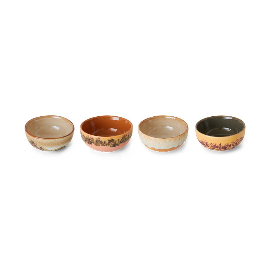 HKliving Bowls MARINE 70's XS bunt 4er Set | 8,3x8,3x8cm - Sir Henrys
