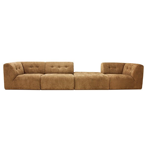 HKliving Couch Vint modular Cord braun - Sir Henrys