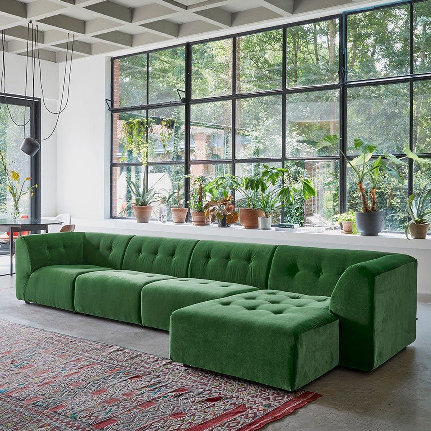 HKliving Couch VINT modular Royalsamt grün - Sir Henrys