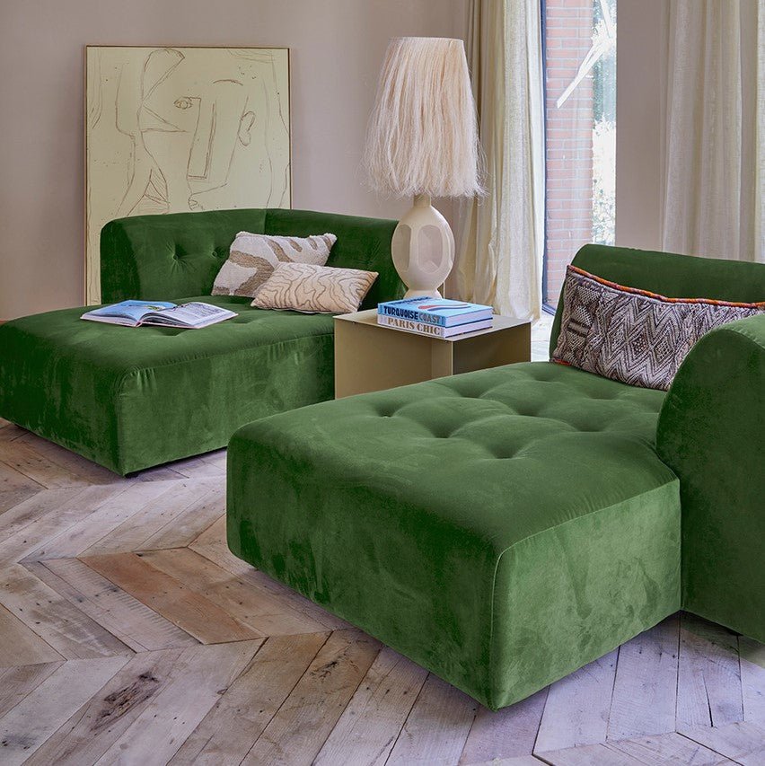 HKliving Couch VINT modular Royalsamt grün - Sir Henrys