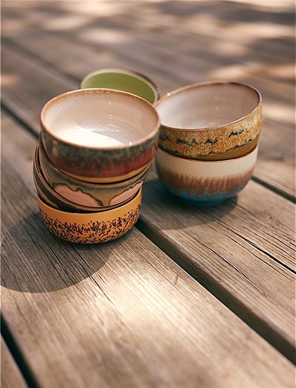 HKliving Desert Bowls HARBOUR 70's bunt 4er Set | Ø 12,5cm H 6cm - Sir Henrys