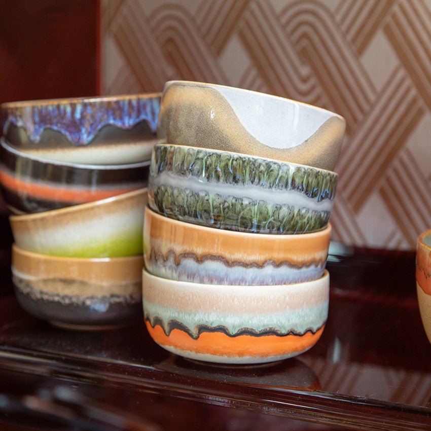 HKliving Desert Schale REEF 70´s bunt 4er Set | Ø 12,5cm - Sir Henrys