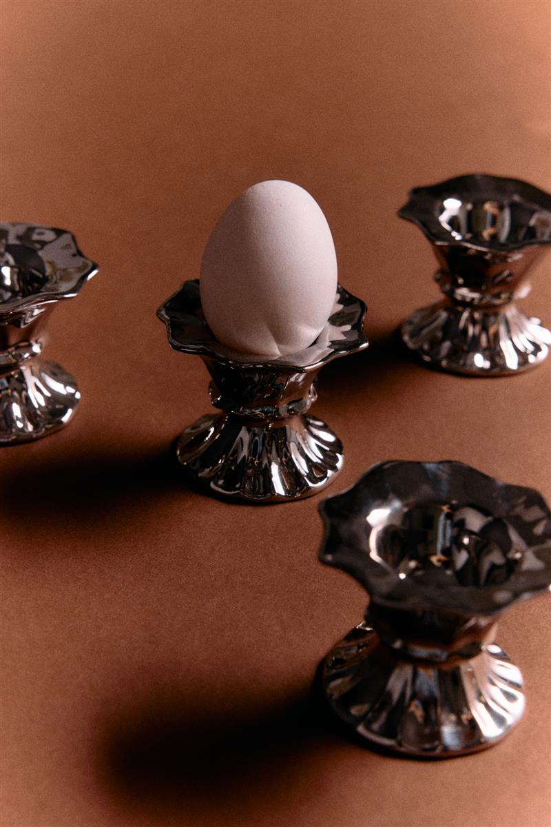 HKliving Eierbecher NEW CLASSICS chrome 4er Set | Ø7x5,5cm - Sir Henrys
