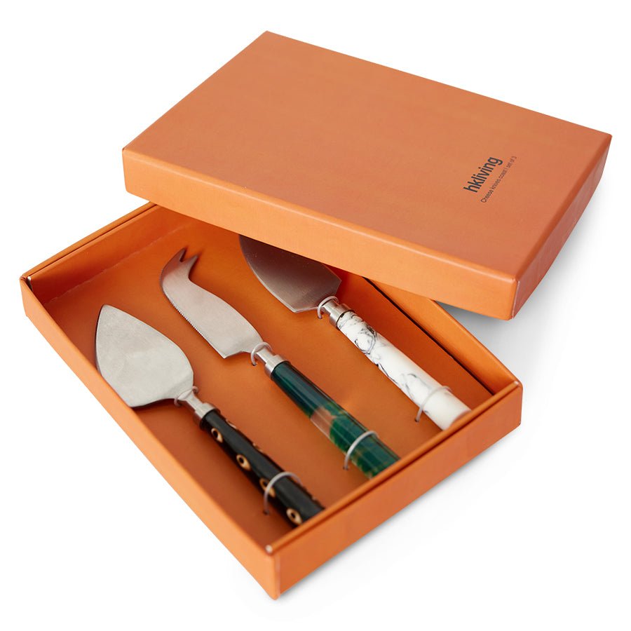 HKliving Käsemesser Cheese Knives COAST 3er Set bunt - Sir Henrys