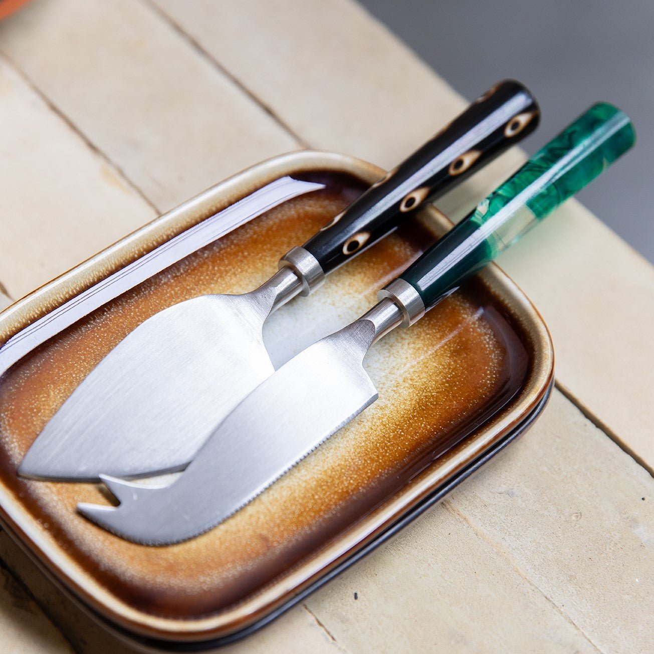 HKliving Käsemesser Cheese Knives COAST 3er Set bunt - Sir Henrys