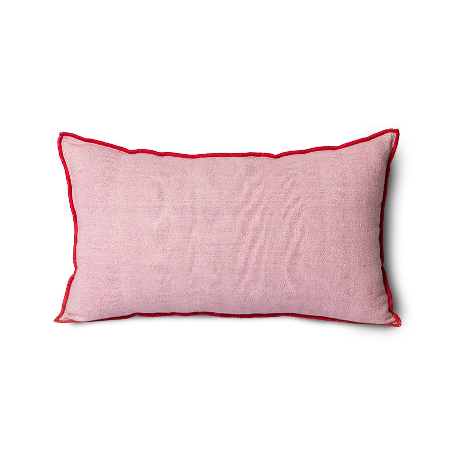 HKliving Kissen CANDYFLOSS pink/rot | 50x30cm - Sir Henrys