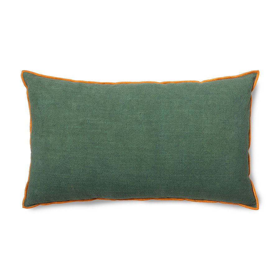 HKliving Kissen COUNTRY HOUSE grün/orange | 60x5x35cm - Sir Henrys