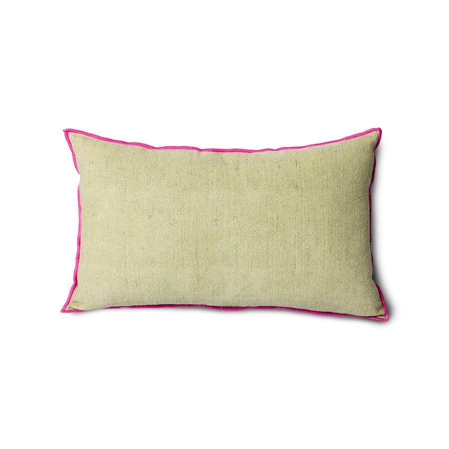 HKliving Kissen MANSION lime/pink | 50x5x30cm - Sir Henrys