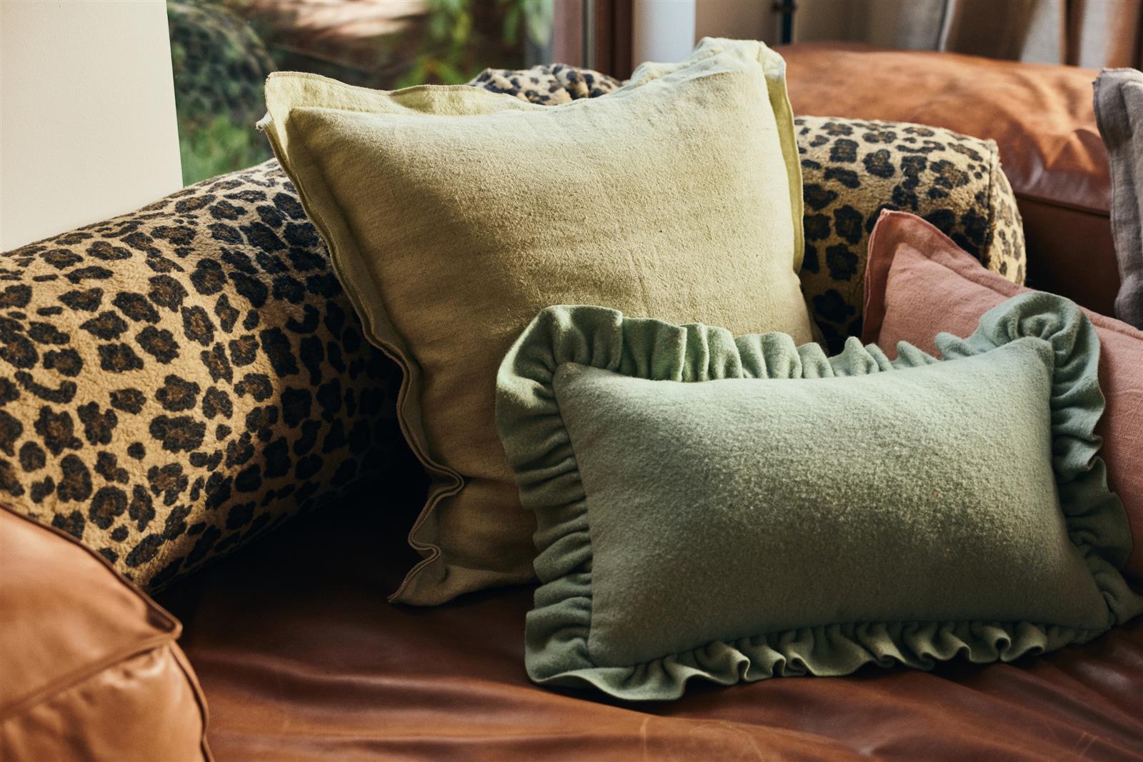 HKliving Kissen MINT Fell | 60x40x5cm - Sir Henrys