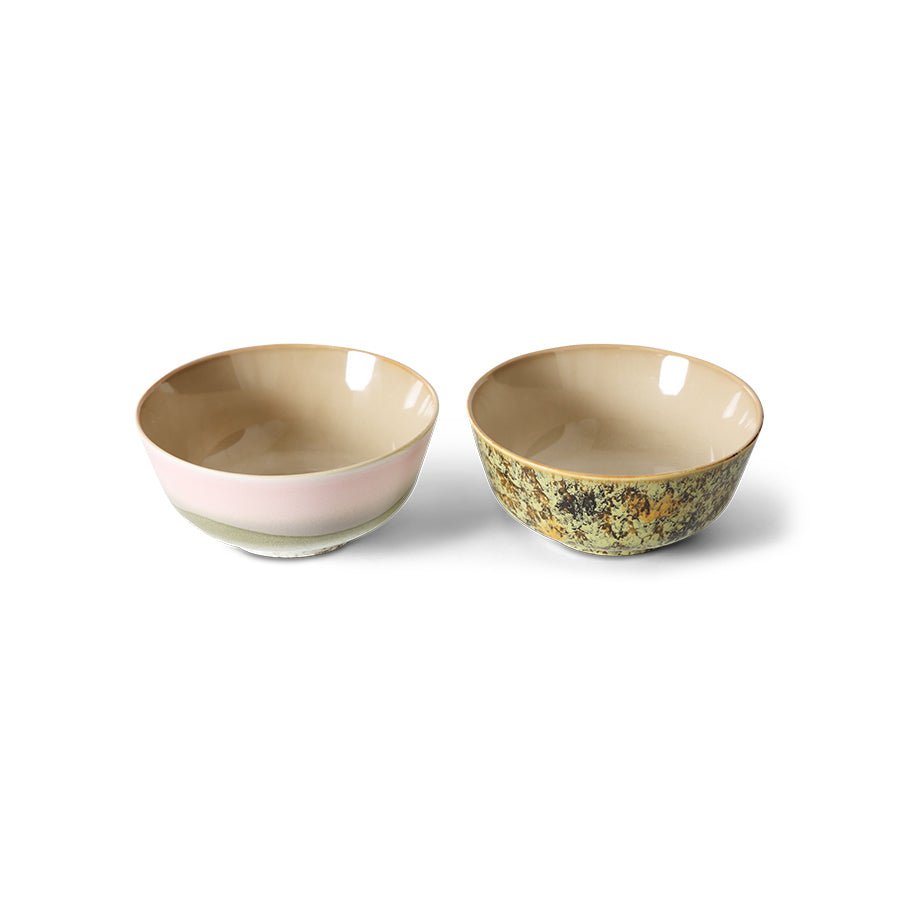 HKliving Ramen Bowls ASCEND 70's bunt 2er Set | 19x19x8,5cm - Sir Henrys