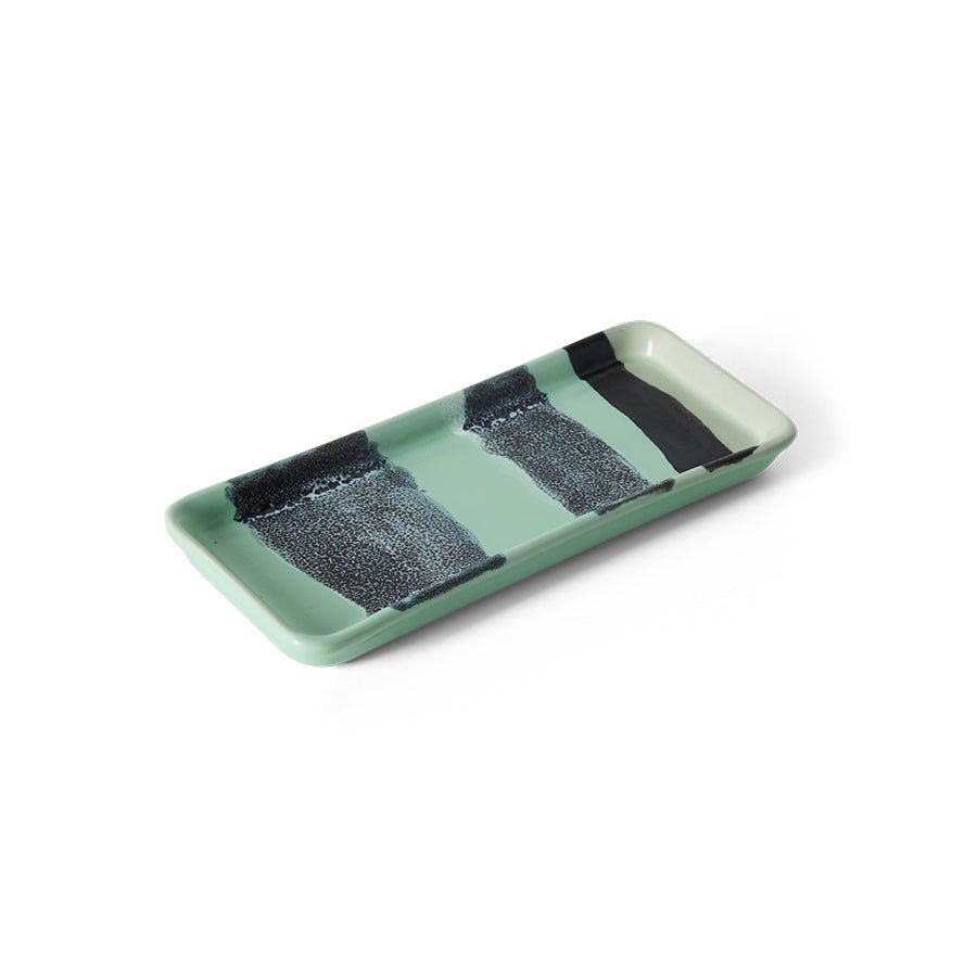 HKliving Schale RIVER 70s Ceramics bunt | 7,7x18x2cm - Sir Henrys