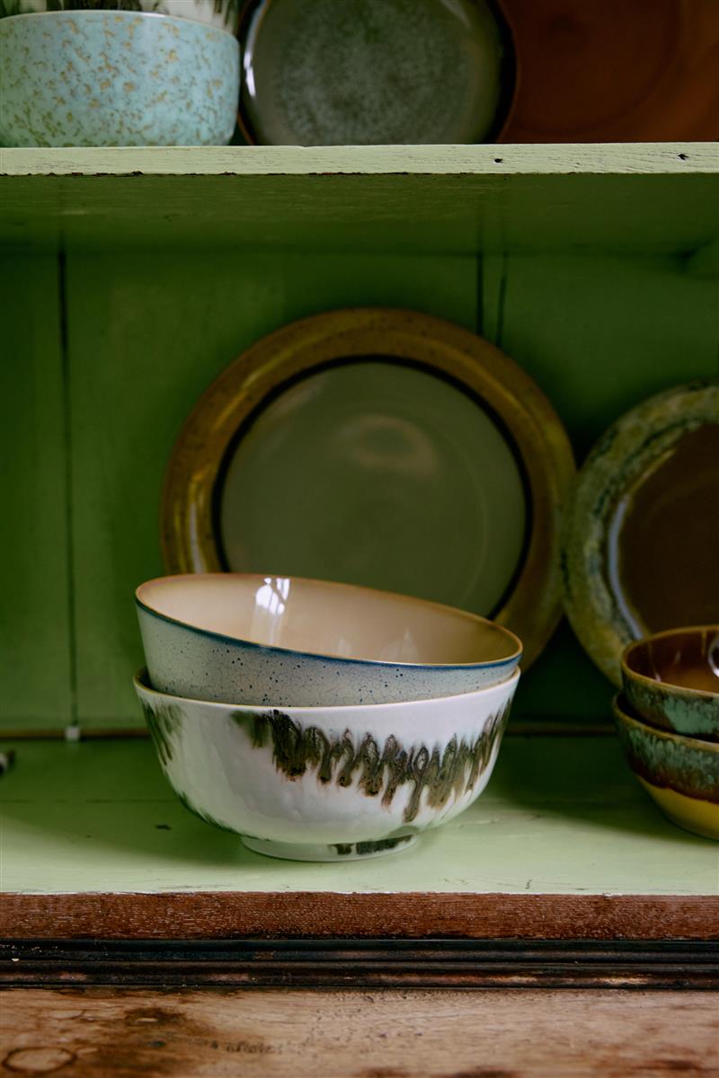 HKliving Schüssel Ramen Bowl MINIMALIST 70s Ceramics 2er Set | Ø19x8,5cm - Sir Henrys