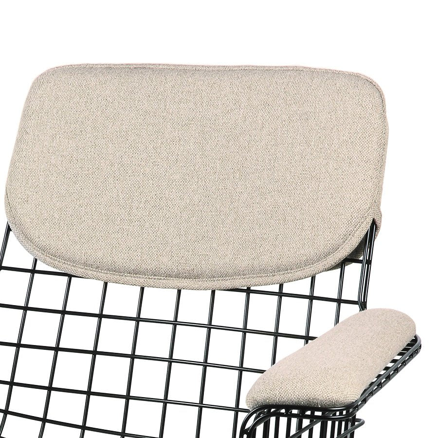 HKliving Sitzkissen WIRE ARMCHAIR Comfort kit sand | 39x46x1,5cm - Sir Henrys