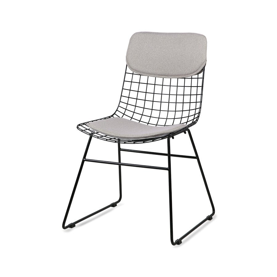 HKliving Sitzkissen WIRE CHAIR Comfort kit pebble | 37x42x1,5cm - Sir Henrys