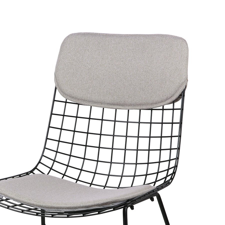 HKliving Sitzkissen WIRE CHAIR Comfort kit pebble | 37x42x1,5cm - Sir Henrys