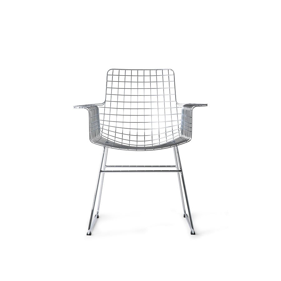 HKliving Stuhl WIRE ARMCHAIR SILVER silber | 72x56x86cm - Sir Henrys