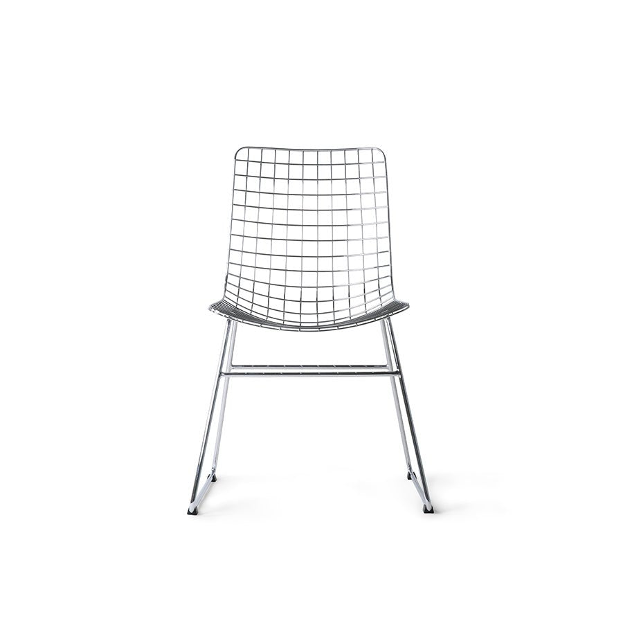 HKliving Stuhl WIRE CHAIR SILVER chrome silber | 47x54x86cm - Sir Henrys