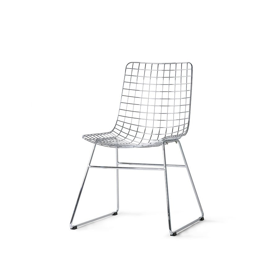 HKliving Stuhl WIRE CHAIR SILVER chrome silber | 47x54x86cm - Sir Henrys