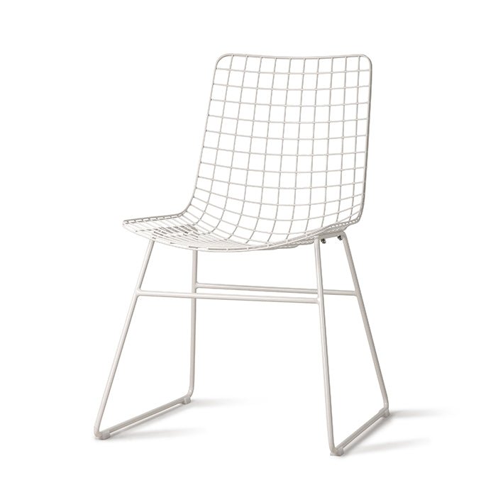 HKliving Stuhl WIRE CHAIR WHITE weiß | 47x54x86cm - Sir Henrys
