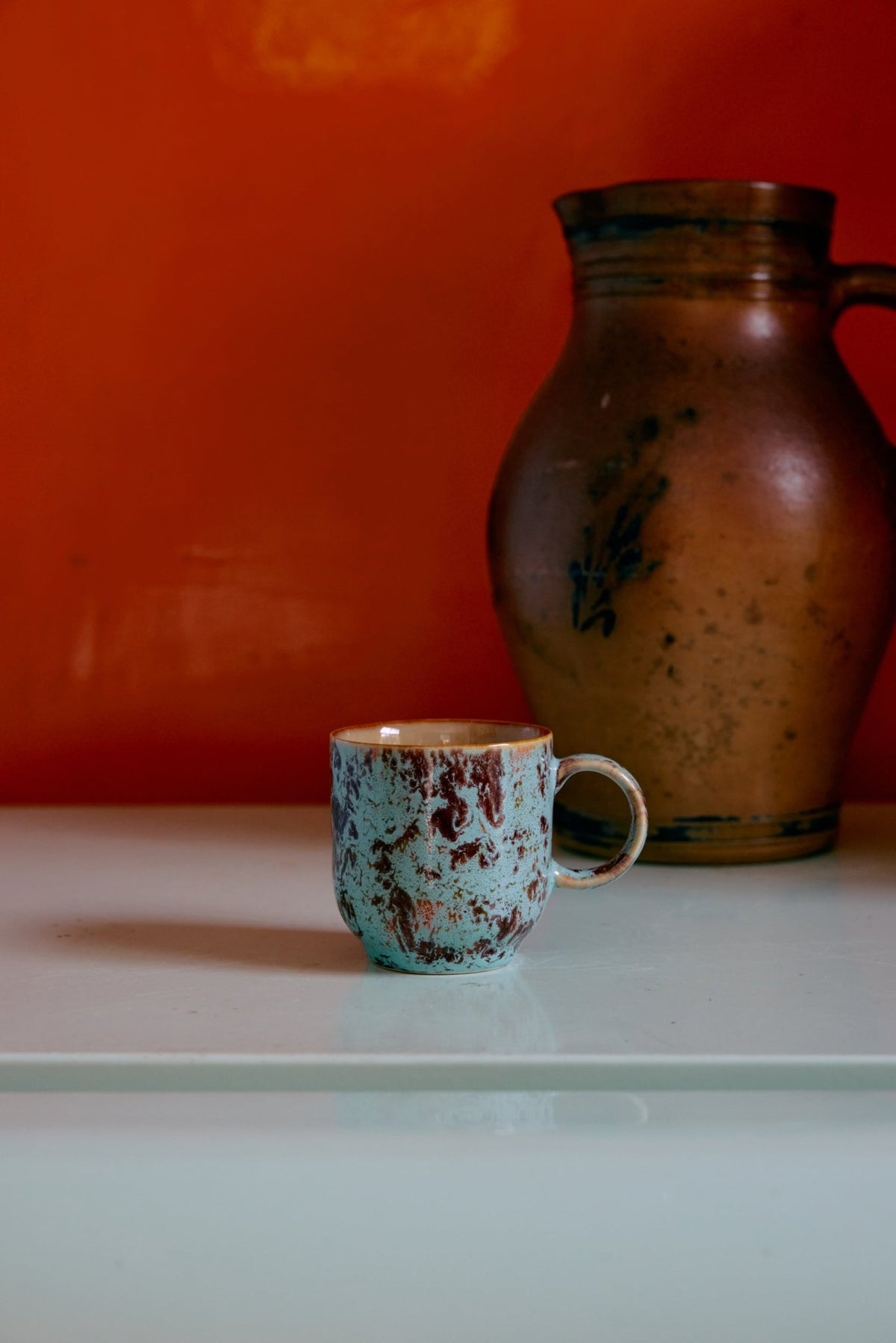 HKliving Tasse Café Mugs ABSTRACT 70s Ceramics bunt 4er Set | 10,8x7,5x8cm - Sir Henrys