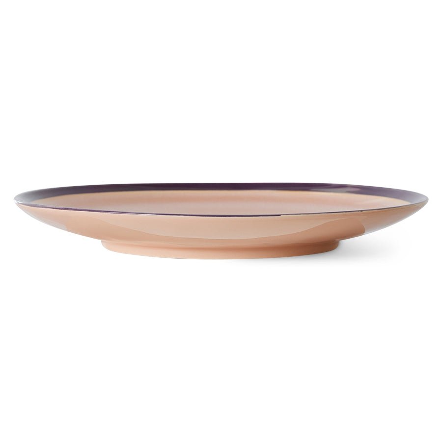 HKliving Teller BEDROCK 70s Ceramics bunt 2er Set | Ø27,5x2cm - Sir Henrys