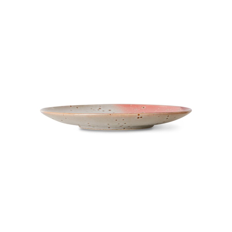 HKliving Teller Kuchenteller LYCHEE 70s Ceramics bunt 2er Set | Ø17,5x2cm - Sir Henrys