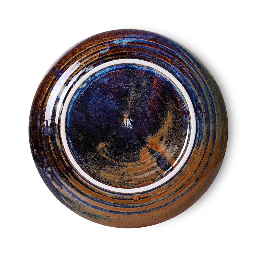 HKliving Teller Kuchenteller RUSTIC BLUE Chef Ceramics blau | Ø20x2,8cm - Sir Henrys