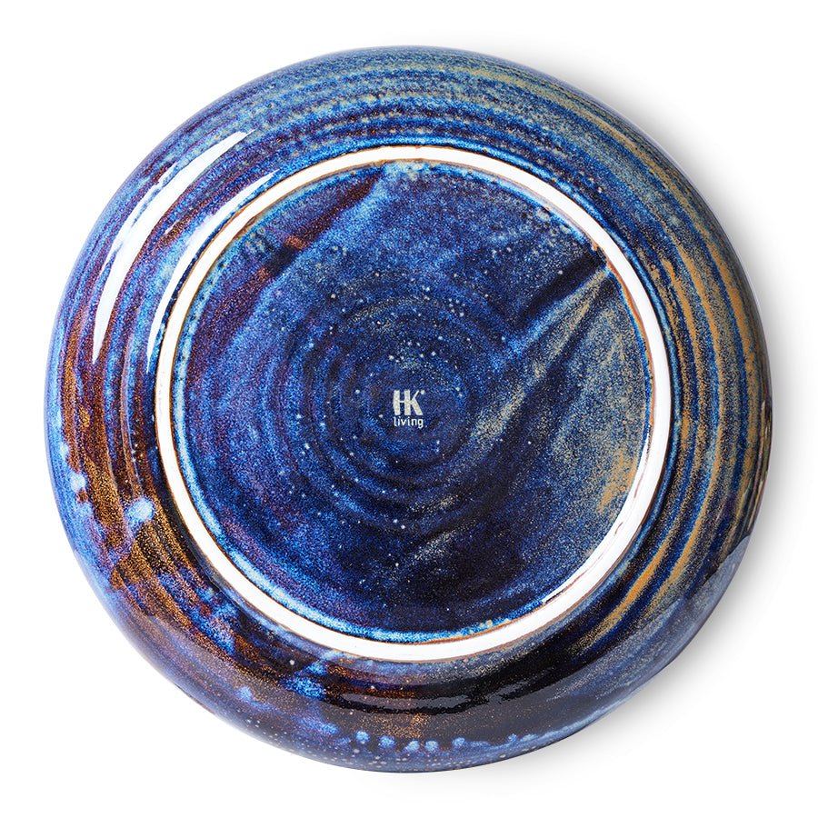 HKliving Teller RUSTIC BLUE Chef Ceramics blau | Ø26x3cm - Sir Henrys