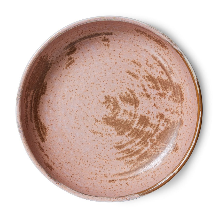 HKliving Teller tief L RUSTIC PINK Chef Ceramics rosa | Ø21,5x4,8cm - Sir Henrys