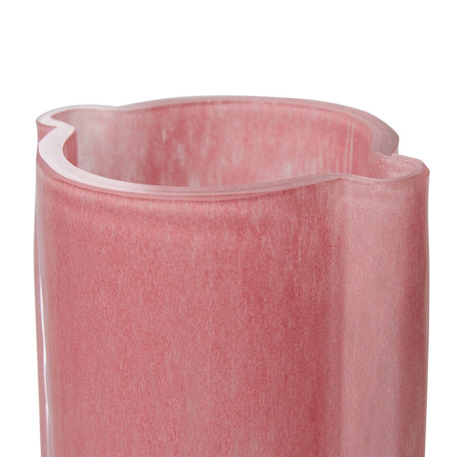 HKliving Vase FLAMINGO PINK Glas Ø13x25cm - Sir Henrys