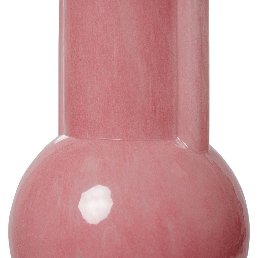 HKliving Vase FLAMINGO PINK Glas Ø13x25cm - Sir Henrys