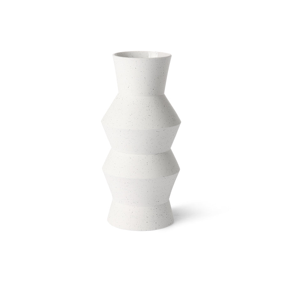 HKliving Vase weiß creme gesprenkelt L - Sir Henrys